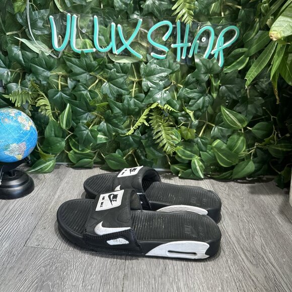 Nike Air Max 90 Womens Slides Sandals CT5241-002 Black/White Size 7 - Picture 4 of 10